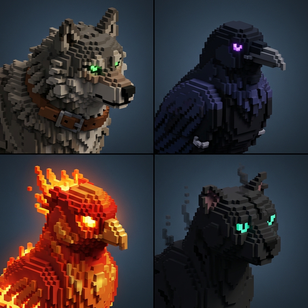 The four animal companions